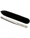 Slant Stainless Steel Hair Tweezers with Leather Case - Tenartis Made in Italy
