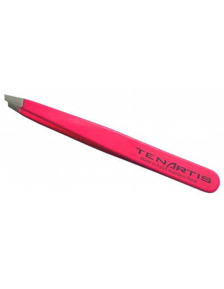 Pince à Épiler Mors Biais Inox avec Etui en Cuir - Tenartis Fabriqué en Italie