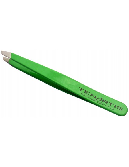 Pince à Épiler Mors Biais Inox avec Etui en Cuir - Tenartis Fabriqué en Italie