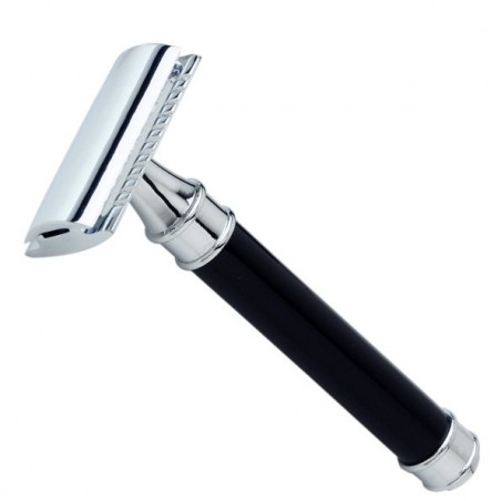 Closed Comb Safety Razor, Chrome-Plated with Black Handle - Castiles Original