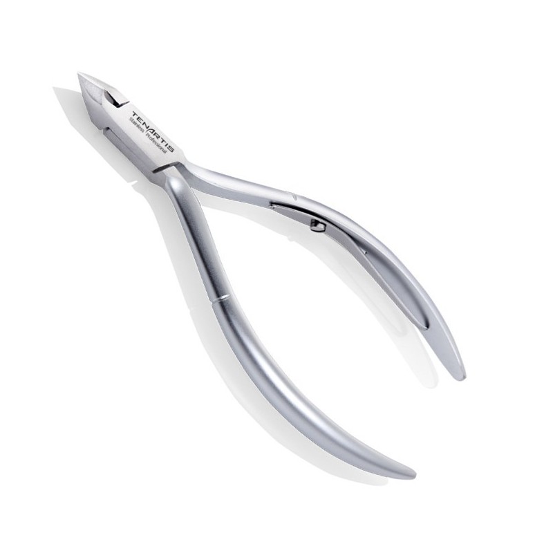 Professional Stainless Steel Cuticle Nipper Half Jaw with Leather Case - Tenartis PRO