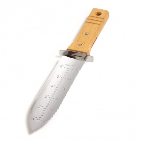 Hori-Hori Stainless Steel Japanese Trowel - Soil, Planting and Weeding Tool - Nisaku 802 Made in Japan