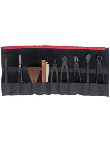 Astuccio a Rotolo Porta Utensili da Bonsai a 10 Posti | Tenartis
