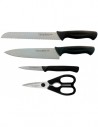 Juego 4 Pzas Cuchillos y Tijera de Cocina Prestige Made in Italy | Tenartis
