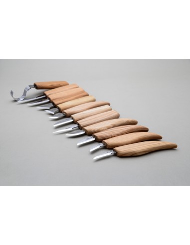 Set 12 Coltelli per Intagliare il Legno BeaverCraft S10 | Tenartis