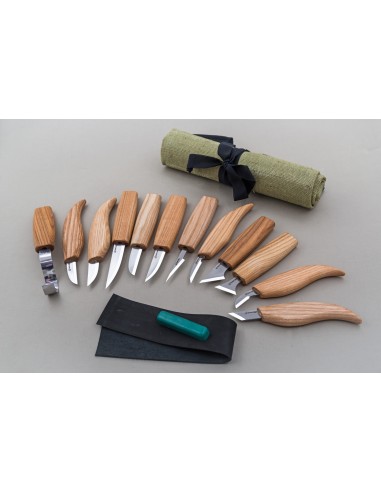 Juego de 12 Cuchillos para Tallar Madera BeaverCraft S10 | Tenartis