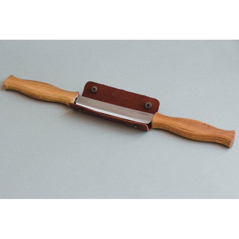 BeaverCraft DK1S Draw Knife with Oak Handle in Leather Sheath Made in Ukraine