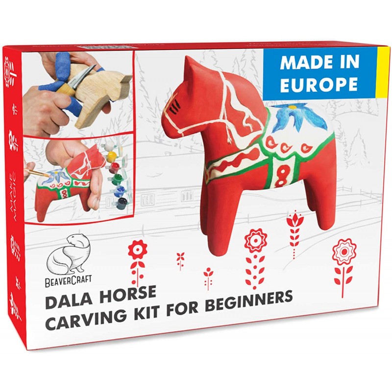 "Dala Horse" Schnitzset - BeaverCraft DIY02 Made in Ukraine