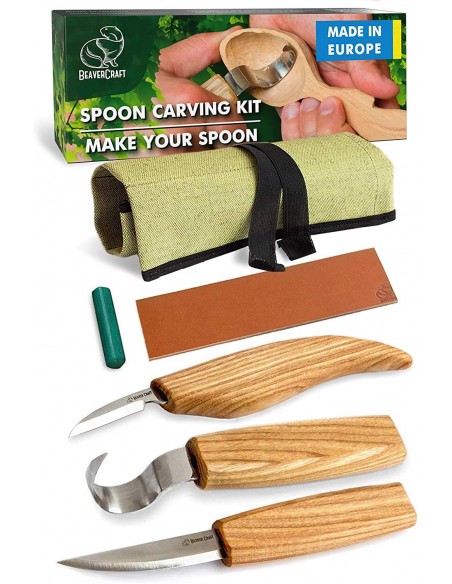 Set 3 Coltelli per Intagliare il Legno BeaverCraft S13 | Tenartis Shop