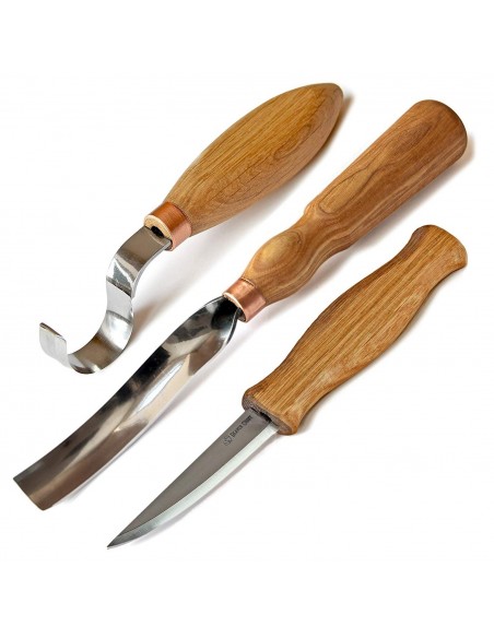 Set 3 pz. Coltello, Sgorbia e Scavino per Intagliare Legno | Tenartis