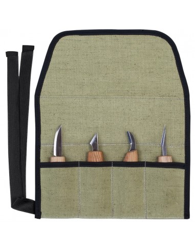 Trousse pour 4 Couteaux de Sculpture sur Bois BeaverCraft | Tenartis