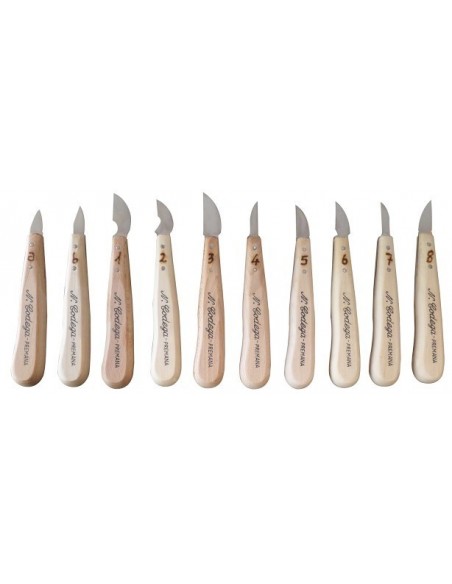 Chip Carving Knife Set 10 pieces - Codega Made in Italy