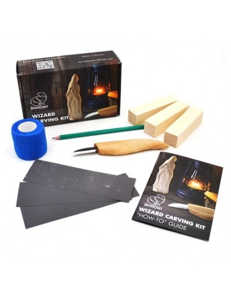 Kit à Sculpter Magiciens sur Bois DIY03 BeaverCraft | Tenartis