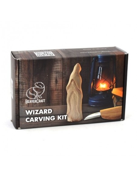 Kit à Sculpter Magiciens sur Bois DIY03 BeaverCraft | Tenartis