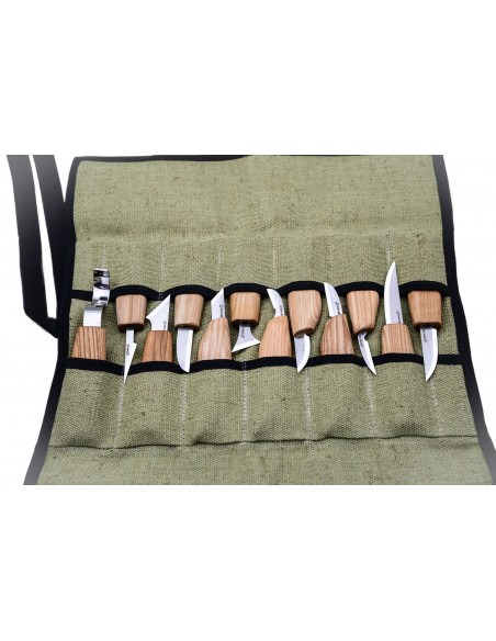 Set 12 Coltelli per Intagliare il Legno BeaverCraft S10 | Tenartis