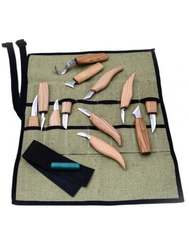 Juego de 12 Cuchillos para Tallar Madera BeaverCraft S10 | Tenartis