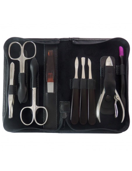 9-Piece Manicure & Pedicure Set with Zipper Made in Italy | Tenartis