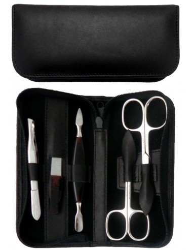Set Manicure 5 Pezzi in Vera Pelle con Cerniera - Tenartis Made in Italy