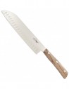 Cuchillo Cocina Japonesa Santoku 19 cm Línea Iside con Mango en Madera de Olivo