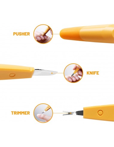 Kit Manicura 3 en 1: Empuja y Corta Cutículas, Limpia Uñas | Tenartis