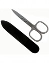 Forbici per Unghie in Acciaio Inox con Lame Curve PlasticFree con Fodero in Pelle Ecosostenibile - Made in Italy