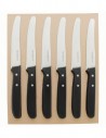 6 Stück Obst- Tafel- Steak- Pizzamesser 11 cm mit umweltfreundlich PlasticFree Verpackung - Tenartis Made in Italy