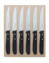 Set of 6 Steak Knives 11.5 cm/4.5 inch blade with Eco-Friendly PlasticFree Pack - Tenartis Made in Italy