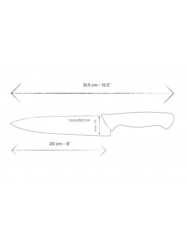 Küchenmesser 20 cm mit PVC-Etui - Tenartis Made in Italy