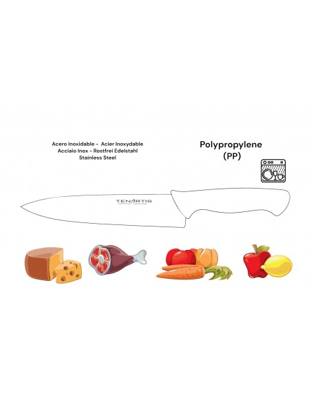 Küchenmesser 20 cm mit PVC-Etui - Tenartis Made in Italy