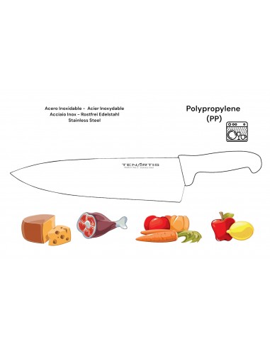 Profi Kochmesser 30 cm mit PVC-Etui - Tenartis Made in Italy