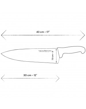 Trinciante, Coltello da Cucina 30 cm con Custodia in PVC - Tenartis Made in Italy