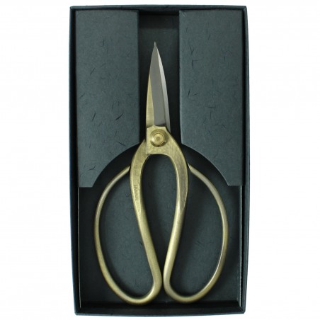 Professional Bonsai Scissors Hammered Bronze 18,5 cm/7 inch - Tanabe S-153 Made in Japan
