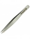 Pointed Slant Hair Tweezers Stainless Steel with PVC Case - Tweezeasy