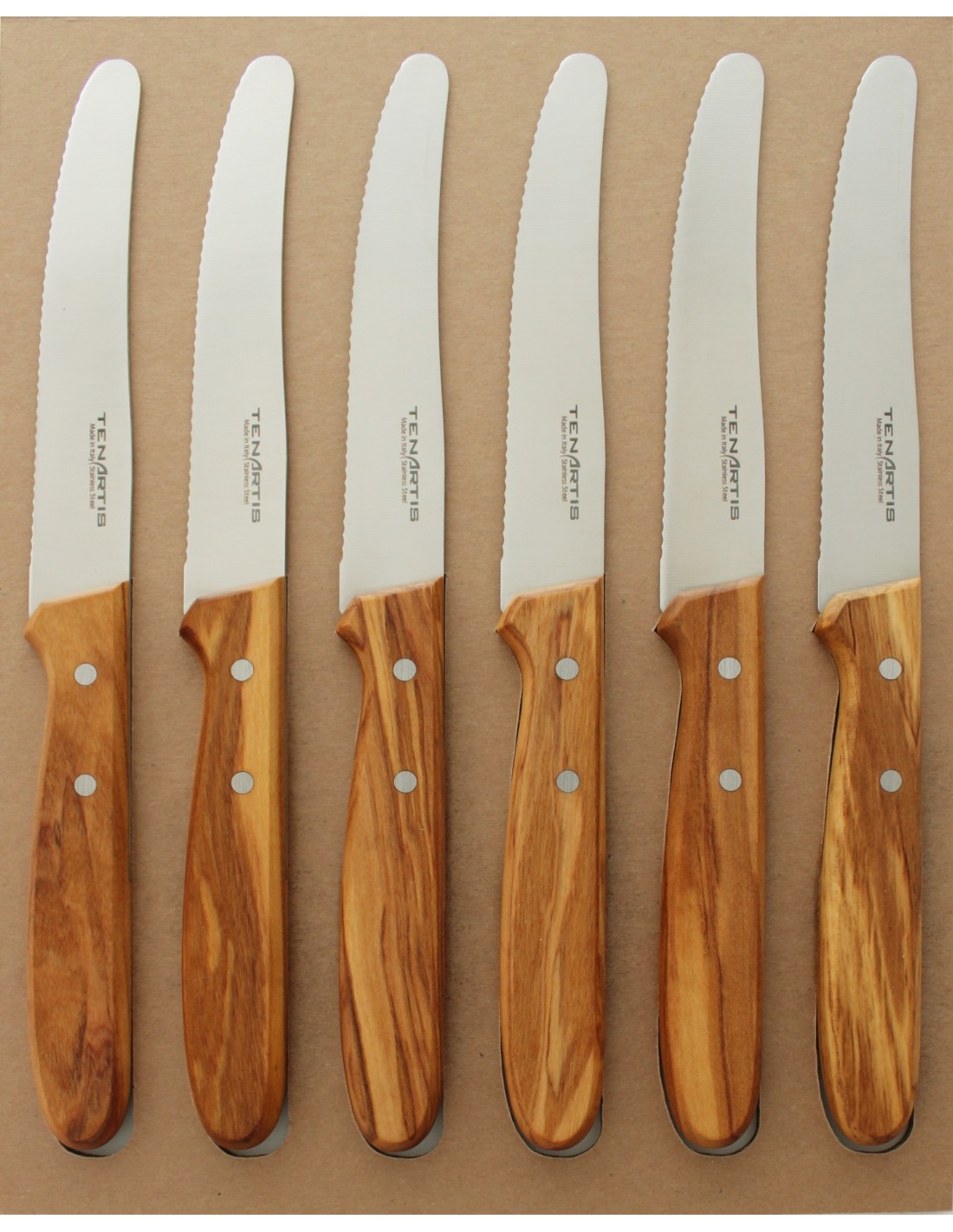 Art. 625 Set 6 Coltelli Pizza e Bistecca » De Luca Coltellerie