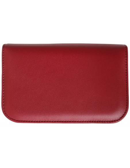 Set Manicure e Pedicure Professionale 9 Pezzi Inox in Vera Pelle con Cerniera Bordeaux - Tenartis Made in Italy