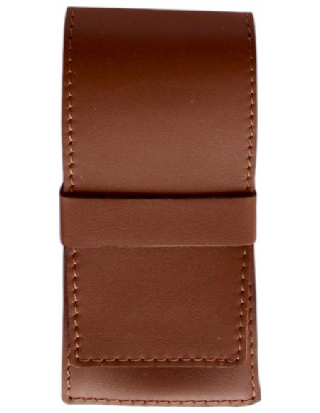 4 teiliges Männer Maniküre- und Bartpflege Etui aus echtem Leder, rostfrei - Tenartis Made in Italy
