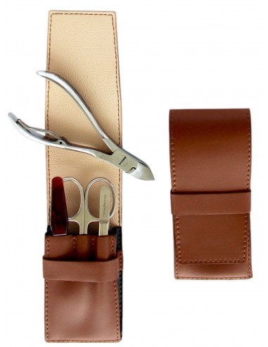 Set Manucure et Pedicure pour Homme 4 pièces en Cuir - Tenartis Fabriqué en Italie