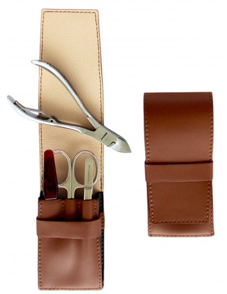 4-Piece Genuine Leather Men's Manicure and Pedicure Set - Tenartis Made in Italy