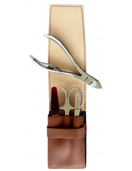 Set Manucure et Pedicure pour Homme 4 pièces en Cuir - Tenartis Fabriqué en Italie