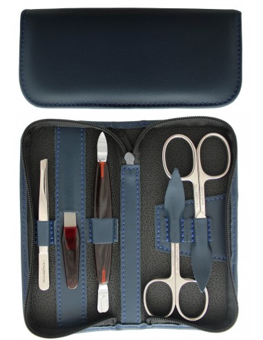 Set Manicure 5 Pezzi in Vera Pelle con Cerniera - Tenartis Made in Italy