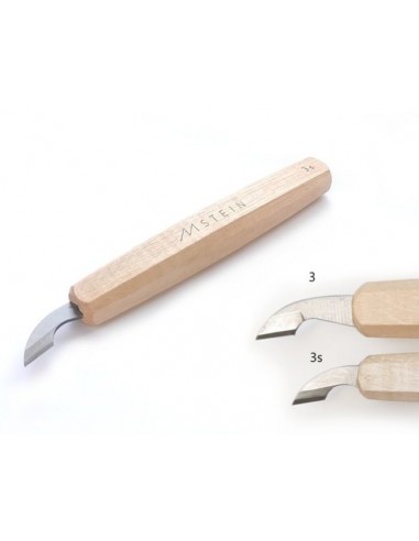 Couteau Professionnel pour Sculpture sur Bois - M-stein N3s Fabriqué en Slovaquie