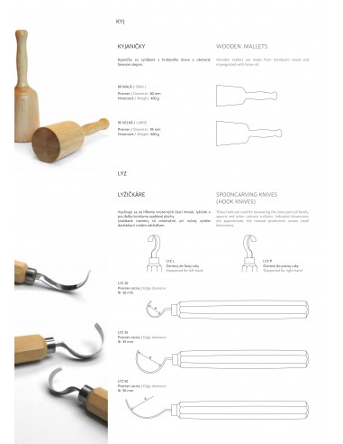 Vaciador, Gubia de Cuchara Profesional para Madera mm - M-stein Made in Slovakia