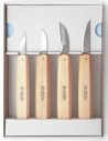 Juego 4 Cuchillos Profesionales para Tallar Madera - M-stein SN1 Made in Slovakia