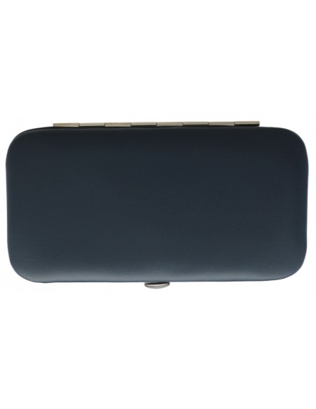 Set Manicure 6 Pezzi in Vera Pelle Blu con Tagliaunghie  - Tenartis Made in Italy