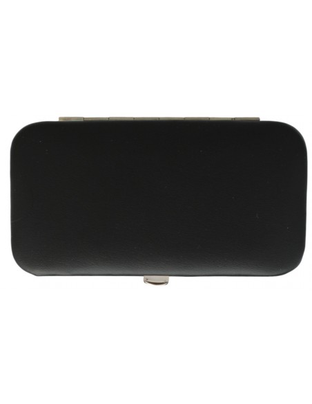 Set Manicura 6 Piezas en Piel Negro con Cortauñas - Tenartis Made in Italy