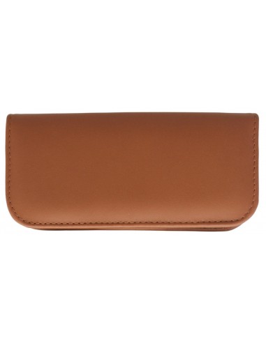 Set Manucure 5 pièces Inox en Cuir avec Coupe Ongles et Fermeture à Glissière Marron - Tenartis Fabriqué en Italie