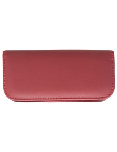 Set Manucure 5 pièces Inox en Cuir avec Coupe Ongles et Fermeture à Glissière Bordeaux - Tenartis Fabriqué en Italie