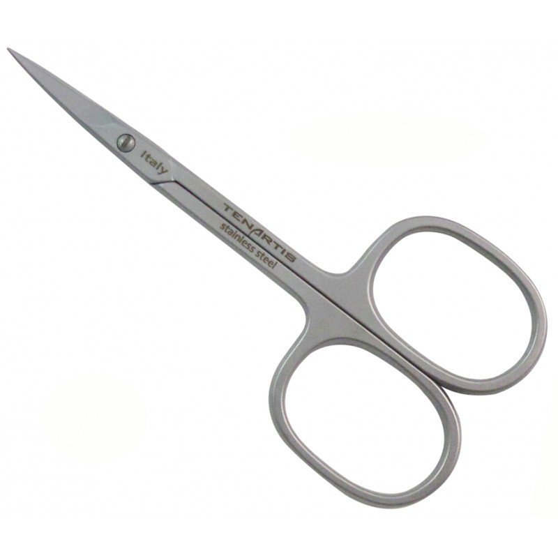 Ciseaux à Envies et Cuticules en Acier Inox avec Etui en PVC - Tenartis Fabriqué en Italie