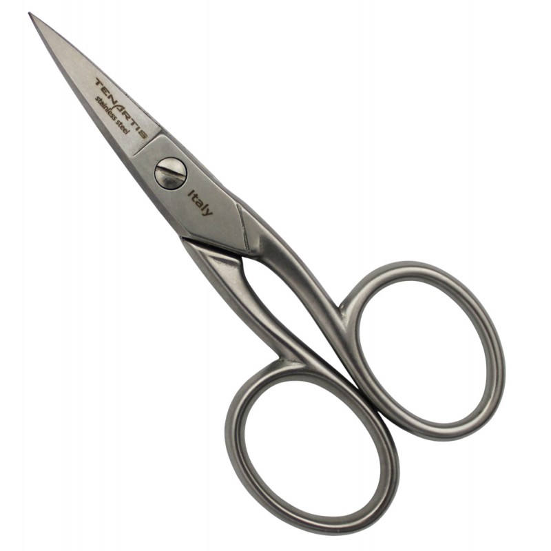 Nagelschere rostfrei Edelstahl, gebogen 9 cm mit PVC-Etui - Tenartis Made in Italy