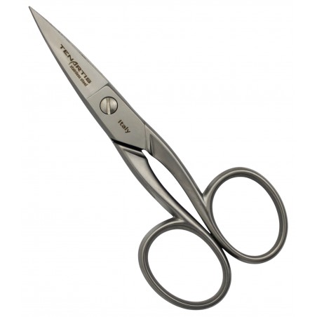 Stainless Steel Curved Nail Scissors 4" 10 cm with PVC Case - Tenartis Made in Italy